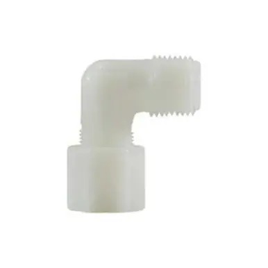 Midland Industries 17234N - 90° Elbow, 3/8" Compression x 3/8" MIP, Nylon, White