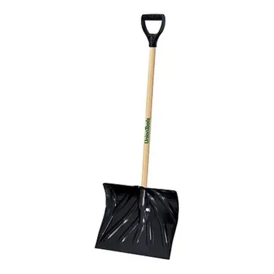 TRUE TEMPER 1627400 Snow Shovel, 18" x 13.5" Blade, Hardwood D-Handle