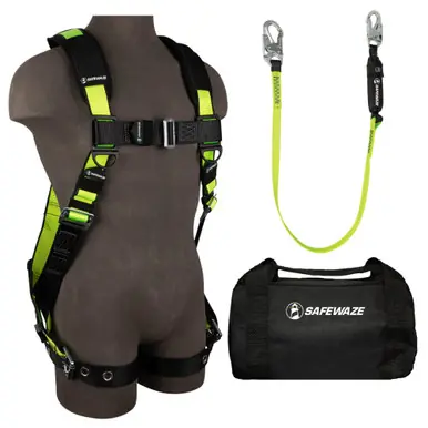 Safewaze FS141-L/XL - PRO Bag Combo FS185-L/XL Harness, FS560 Lanyard, FS8150 Bag