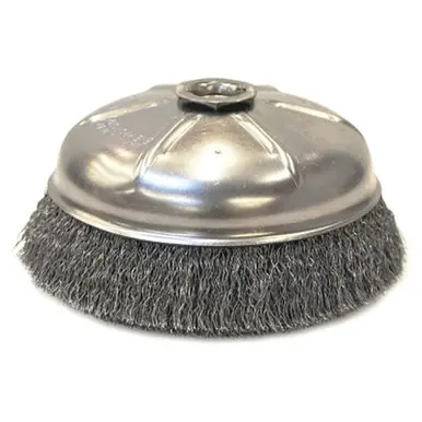 Anchor Brand 6CC58 Crimped Wire Cup Brush, 6" Dia., 5/8-11 Arbor, 0.014" Steel