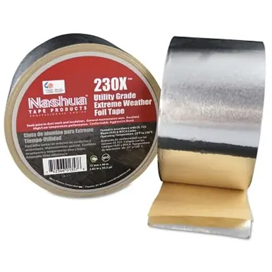 Nashua 1275525 Extreme Weather Foil Tape, Silver Aluminum, 72mm x 46m, 3 mil