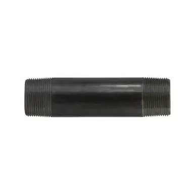 Midland Industries 57131 - Welded Pipe Nipple, 1-1/4" MPT x 1-1/4" MPT, 8" L, Steel, Black, SCH 40