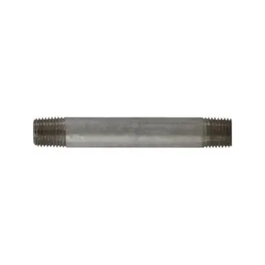 Midland Industries 52026 - Seamless Pipe Nipple, 1/4" MPT x 1/4" MPT, 4" L, Stainless Steel, SCH 80