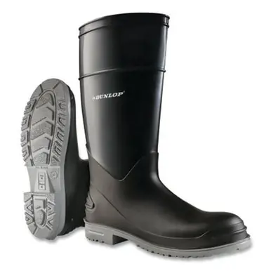 Dunlop 8968000.05 PolyGoliath Boots, Plain Toe, Men‘s 5, 16", Black/Gray