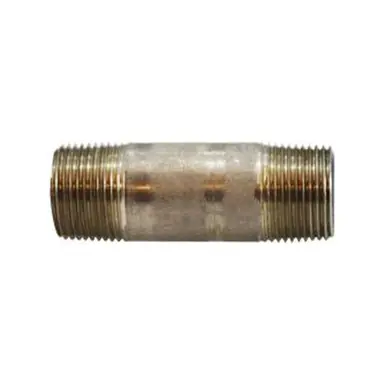 Midland Industries 51083 - Seamless Pipe Nipple, 3/4" MPT x 3/4" MPT, 2-1/2" L, Stainless Steel, SCH