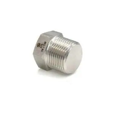 Midland Industries SS5406-P-06 - Hex Pipe Plug, 3/8" MPT, Stainless