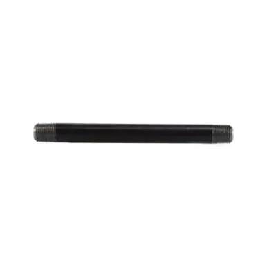 Midland Industries 59013SMLS - Seamless Pipe Nipple, 1/8" MPT x 1/8" MPT, 8" L, Steel, Black, SCH