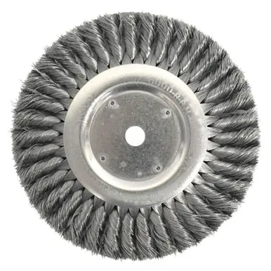 Weiler 08138 Standard Twist Knot Wire Wheel, 8", 0.014" Steel Wire, 3/4" Arbor