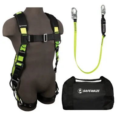 Safewaze FS128-2X - PRO Bag Combo FS285-2X Harness, FS560 Lanyard, FS8150 Bag