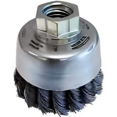 JAZ 72032B JAZ PRO 2-3/4" Twist Knot Cup Brush, .020" Steel, 5/8"-11 Arbor (10pk)