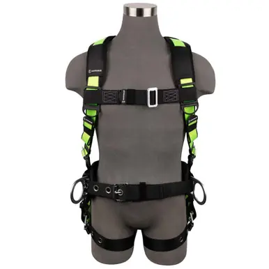 Safewaze 023-1229 - PRO Construction Harness 3D, MB Chest, TB Legs, Trauma relief, Medium (M)