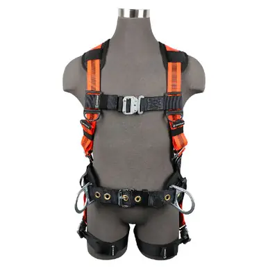 Safewaze FS99160-E-QC-M - V-Line Construction Harness 3D, QC Chest, QC Legs (M)