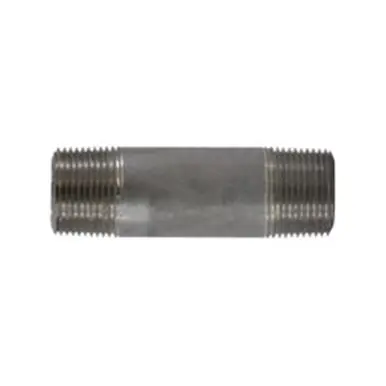 Midland Industries 51107 - Seamless Pipe Nipple, 1" MPT x 1" MPT, 5" L, Stainless Steel, SCH 80