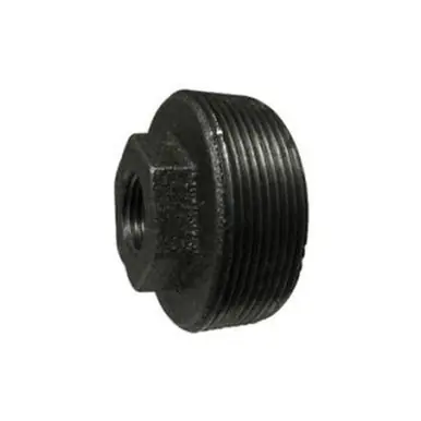 Midland Industries 65542 - Reducer Hex Bushing, 4" MPT x 2-1/2" FPT, Iron, Black
