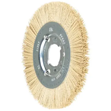 PFERD 84323 6" OD M-BRAD Wheel Brush, narrow face 600 grit Diamond, 1-1/4" keyed AH