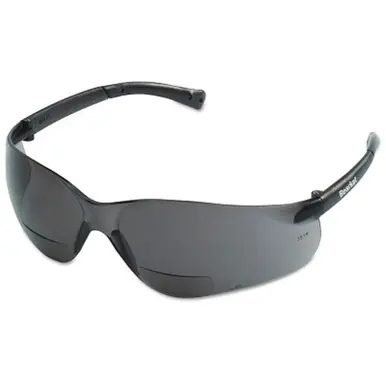 MCR BKH20G BearKat BK1 Bifocal Safety Glasses, Gray, 2.0 Diopter