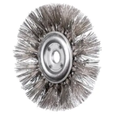 PFERD 84354 7-1/2" OD Diamond coated wire wheel brush 270 grit, 1-1/4" AH