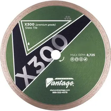 Diamond Vantage 1005AGWX3 10" x .060" x 5/8" Glass Blade (Wet), Premium Grade