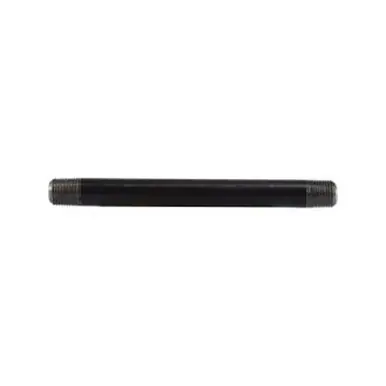 Midland Industries 59008SMLS - Seamless Pipe Nipple, 1/8" MPT x 1/8" MPT, 4-1/2" L, Steel, Black,
