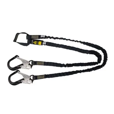 Safewaze 024-2157 - Arc Flash 6‘ Lanyard Aramid, Dual Leg, Soft Loop, Alu Rebar