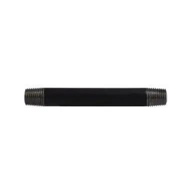 Midland Industries 59033SMLS - Seamless Pipe Nipple, 1/4" MPT x 1/4" MPT, 9" L, Steel, Black, SCH 80