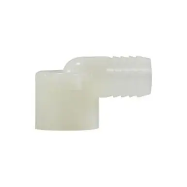 Midland Industries 33470W - 90° Elbow, 5/8" Hose Barbed x 1/2" FIP, Nylon