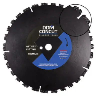 DDM Concut RESCUE-14 - 14" x .250 x 1"/20mm Rescue/Demolition Diamond Blade