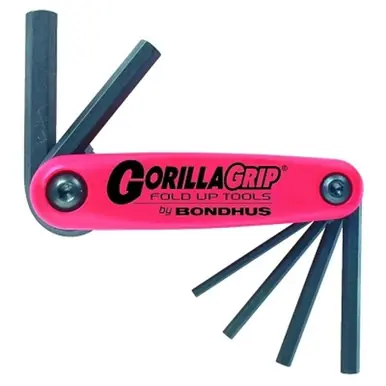 Bondhus12595 GorillaGrip Fold-Ups ,6 per fold-up ,Hex Tip ,Metric