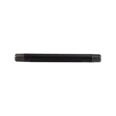 Midland Industries 59011SMLS - Seamless Pipe Nipple, 1/8" MPT x 1/8" MPT, 6" L, Steel, Black, SCH 80