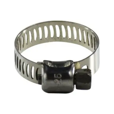 Midland Industries 350016 -350 Series Miniature Worm Gear Clamp, 11/16" Min. Clamp Dia., Stainless