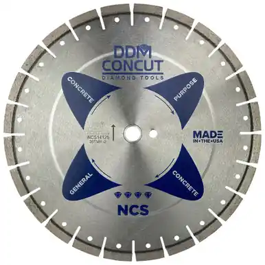DDM Concut NCS16125 - 16" x .125 x 1"/20mm Cured Concrete General Purpose Diamond Blade