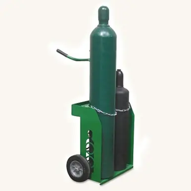 Saf-T-Cart 950-10B Oxygen/Acetylene Cylinder Box Cart, 10" Semi-Pneumatic Tires