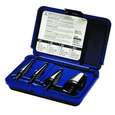 Irwin Unibit 10225 Step Drill Set, 4-Piece, HSS ( 1, 2, 4, 21)