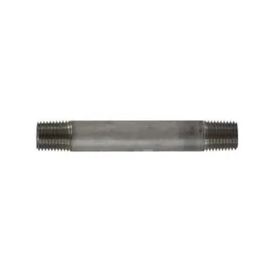 Midland Industries 49032 - Welded Pipe Nipple, 1/4" MPT x 1/4" MPT, 8" L, Stainless Steel, SCH 40