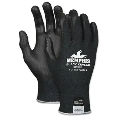 MCR Safety 9178NFM Cut Protection Gloves, Medium, Black