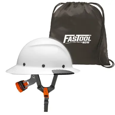 LIFT HDF-24MWG - DAX FRP MIPS Hard Hat (WHITE) - Full Brim w/Tote Bag