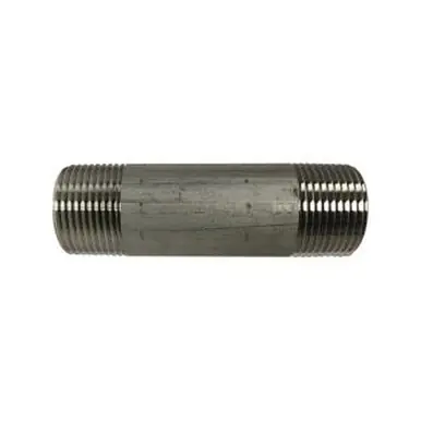 Midland Industries 49111 - Welded Pipe Nipple, 1" MPT x 1" MPT, 8" L, Stainless Steel, SCH 40