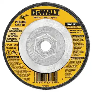 DeWalt DW8435 4-1/2" Type 27 HP Metal Grinding Wheel, 24 Grit (10pk)