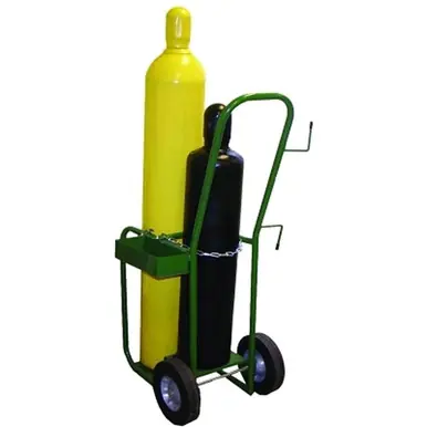 Saf-T-Cart 600-10 Industrial Series Cart, 2 Cylinders, 10" Semi-Pneumatic Wheels