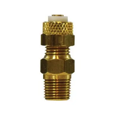 Midland Industries 02692-0604 - Quick Disconnect Adapter, 3/8" Flareless x 1/4" Flareless, Brass