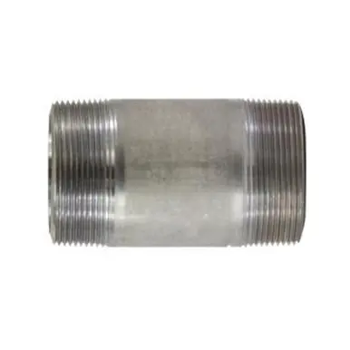 Midland Industries 51200 - Seamless Pipe Nipple, 3" MPT x 3" MPT, Close L, Stainless Steel, SCH 80