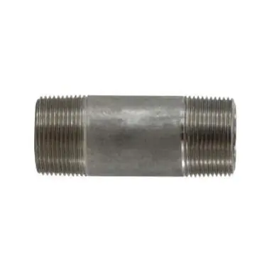 Midland Industries 51120 - Seamless Pipe Nipple, 1-1/4" MPT x 1-1/4" MPT, Close L, Stainless Steel,
