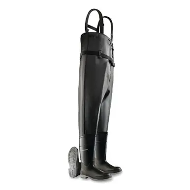 Dunlop 8606600.08 Chest Waders, Plain Toe, Men‘s 8, Black/Gray