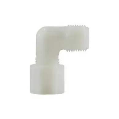 Midland Industries 17238N - 90° Elbow, 1/2" Compression x 1/2" MIP, Nylon, White