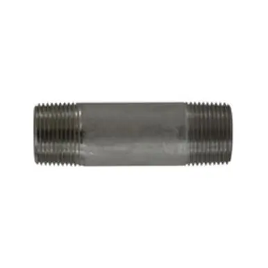 Midland Industries 52106 - Seamless Pipe Nipple, 1" MPT x 1" MPT, 4-1/2" L, Stainless Steel, SCH 80