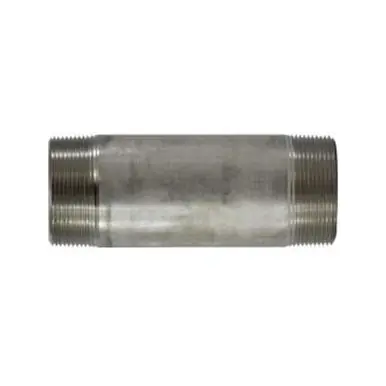 Midland Industries 49239 - Welded Pipe Nipple, 4" MPT x 4" MPT, 11" L, Stainless Steel, SCH 40