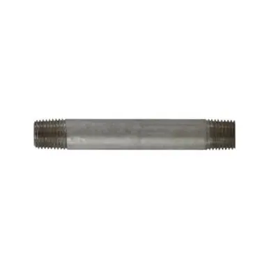 Midland Industries 52020 - Seamless Pipe Nipple, 1/4" MPT x 1/4" MPT, Close L, Stainless Steel, SCH