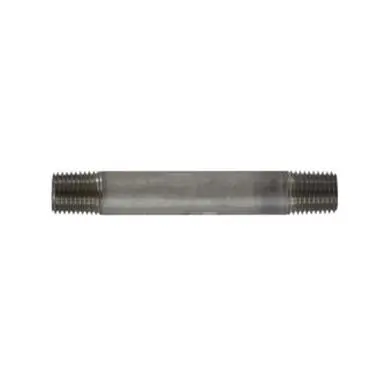Midland Industries 49035 - Welded Pipe Nipple, 1/4" MPT x 1/4" MPT, 11" L, Stainless Steel, SCH 40
