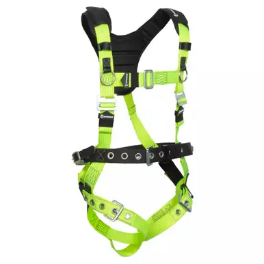 Safewaze 021-1812 - Reflective Full Body Harness 1D, MB Chest, TB legs, Mining belt (L)