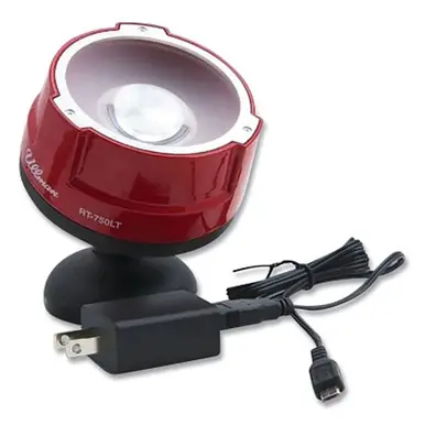 Ullman RT-750LT Rechargeable Rotating Magnetic Work Light, 750 Lumen, Red/Black